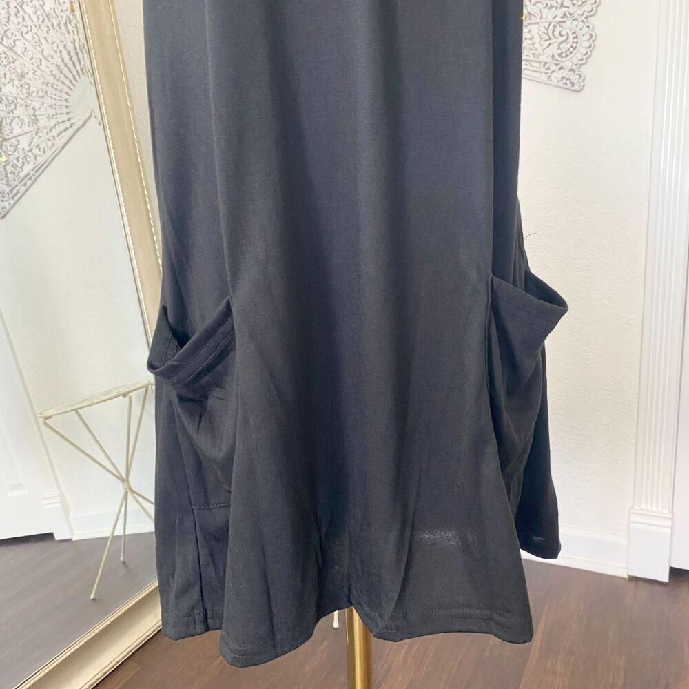 NWOT Black Built-in Shorts Romper Dress w Pockets Size L - Picture 6 of 8
